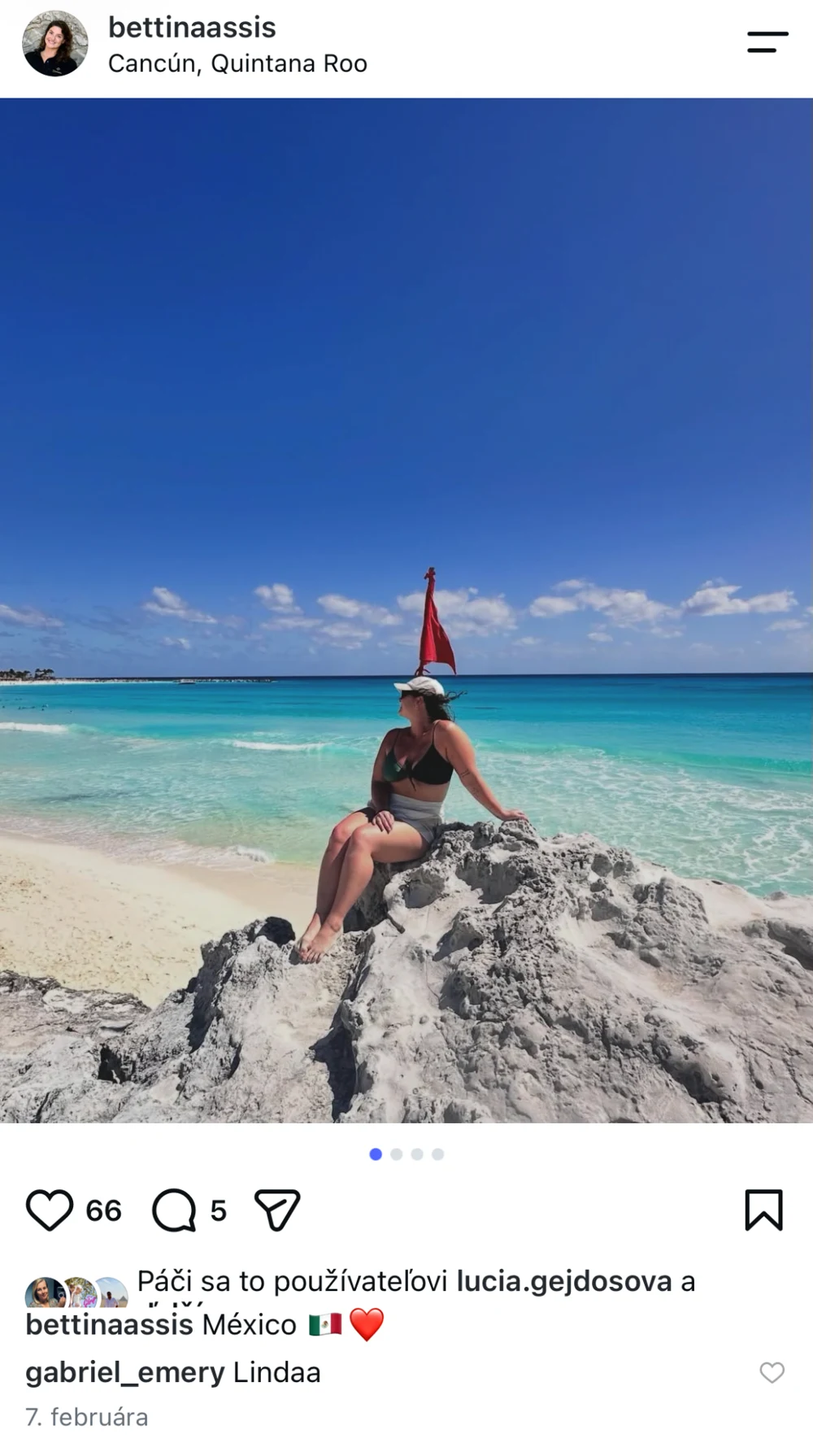 Príspevok @bettinaassis z Mexika: Cancún